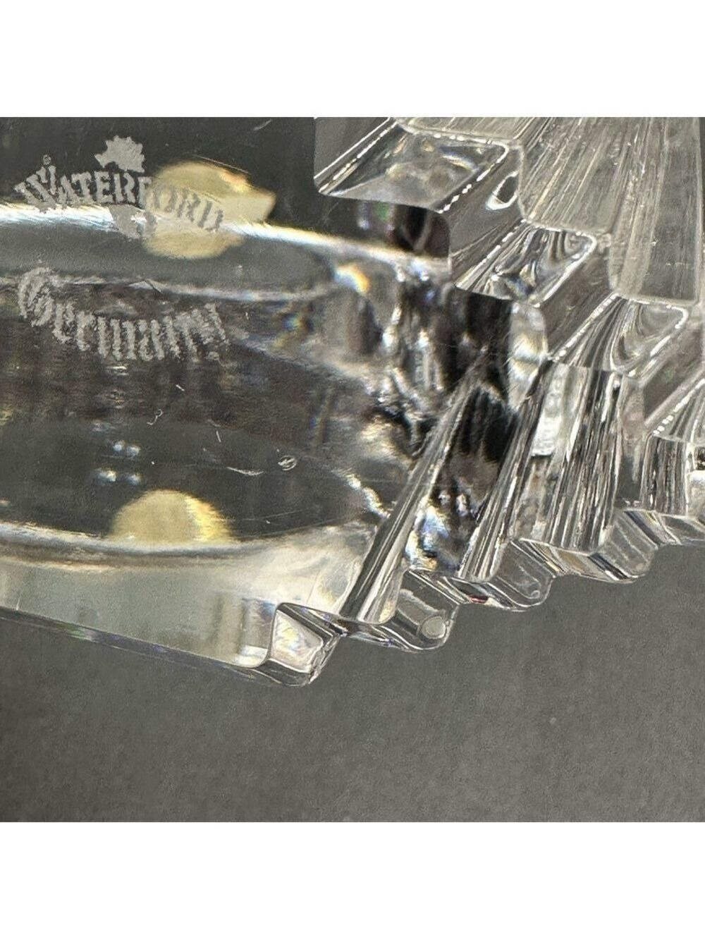 Waterford Crystal Art Deco Clock - Large 7" Tall - Picture 14 of 16